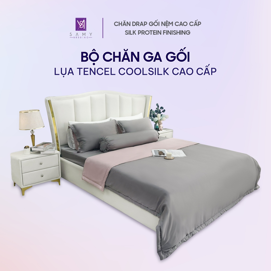 Ảnh Bộ Chăn Ga Gối Lụa Tencel Coolsilk SAMY BEDDING Đa Dạng Màu Sắc 1