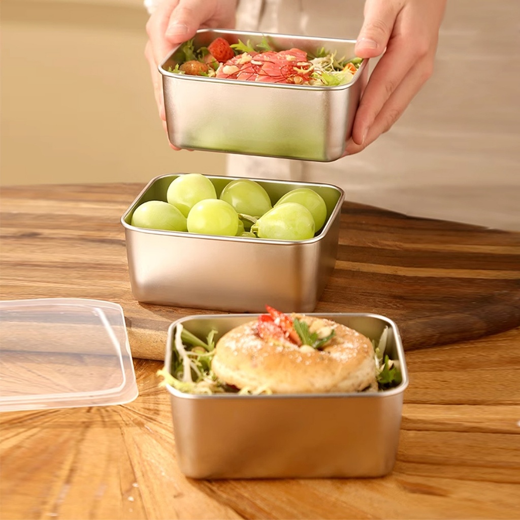 Hộp Đựng Thực Phẩm - Hộp Inox Nắp Nhựa