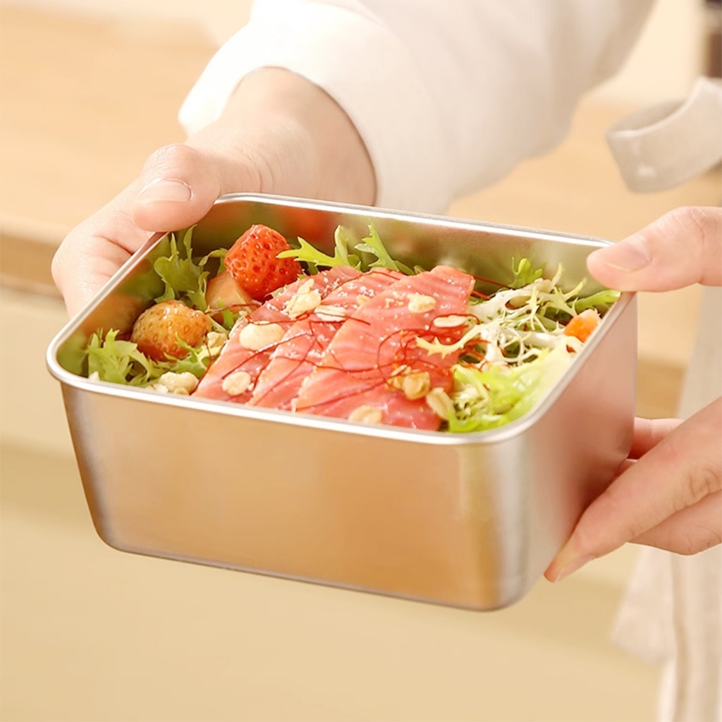 Hộp Đựng Thực Phẩm - Hộp Inox Nắp Nhựa