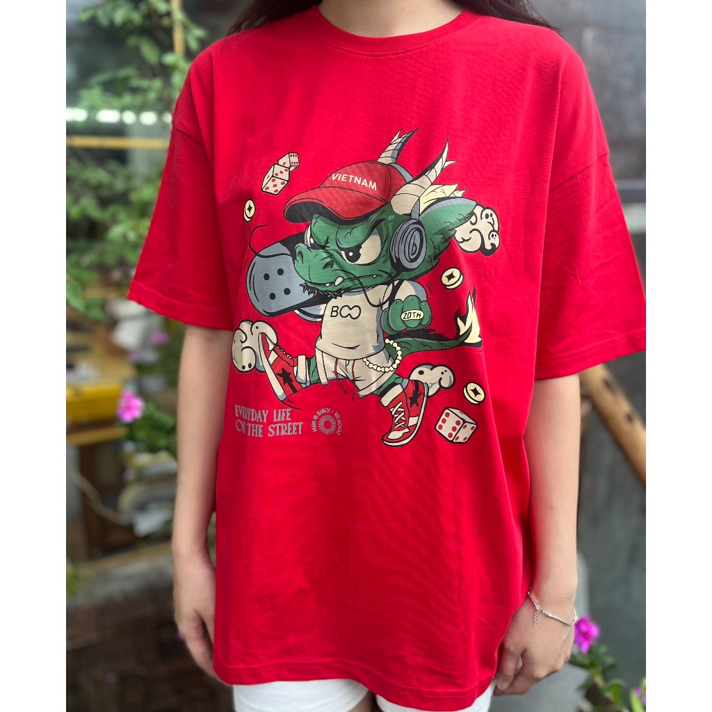 Ảnh Áo Thun BOO Unisex Regular In Graphic Rồng Trượt Ván Hoan Hỷ 20 Năm 1
