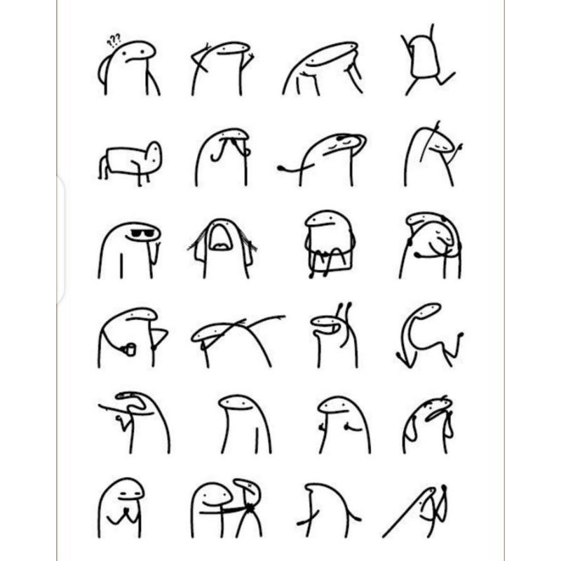 Set 24 sticker meme chưa tô màu | Shopee Việt Nam