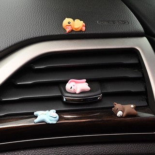 Bộ Mô Hình 6 Con Vật Mini Cute Dễ Thương - Trang Trí Nội Thất Xe Hơi Chức Năng Gắn Keo Chống Trượt CarZone