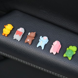 Bộ Mô Hình 6 Con Vật Mini Cute Dễ Thương - Trang Trí Nội Thất Xe Hơi Chức Năng Gắn Keo Chống Trượt CarZone