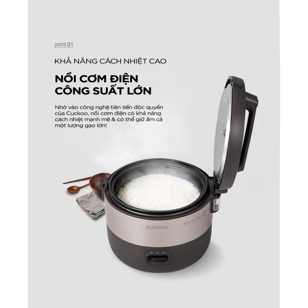 Ảnh Nồi Cơm Điện Cuckoo 3 lít CR-1755- Lòng nồi chống dính- Hàng chính hãng- Bảo hành 2 năm 4