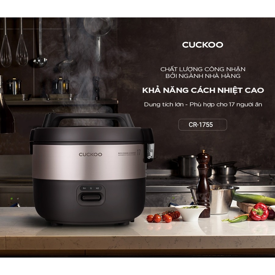 Ảnh Nồi Cơm Điện Cuckoo 3 lít CR-1755- Lòng nồi chống dính- Hàng chính hãng- Bảo hành 2 năm 2