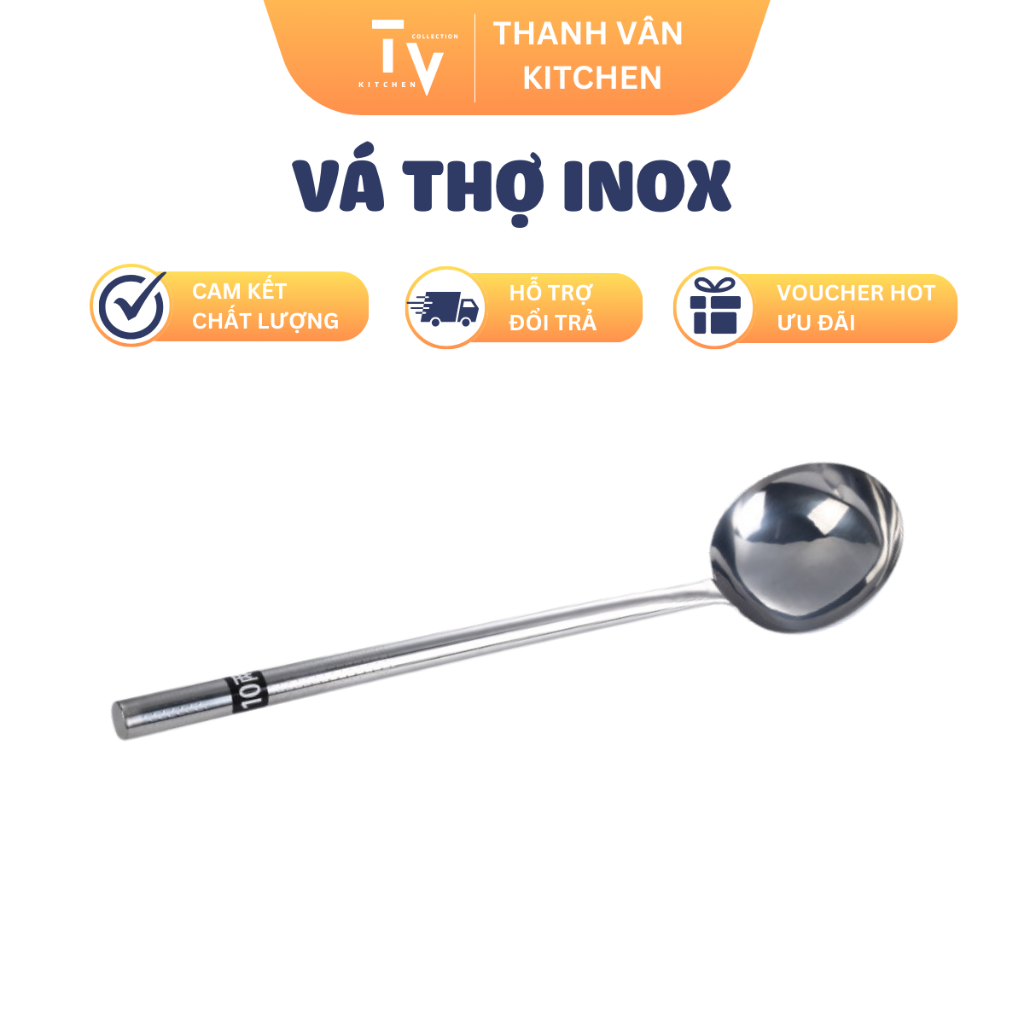 Vá múc canh inox, muôi inox 304 nhiều kích thước dùng cho nhà bếp ...