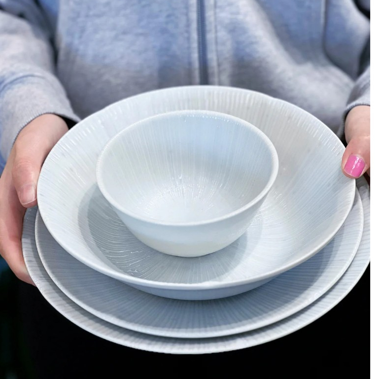 Ảnh Bộ bát đĩa sứ trắng cao cấp Kyosendan Nhật Bản | Sa Maison x MinoWare 3