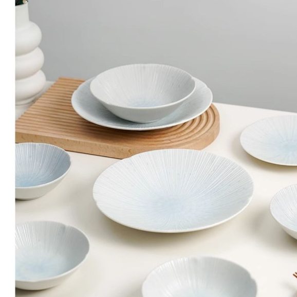 Ảnh Bộ bát đĩa sứ trắng cao cấp Kyosendan Nhật Bản | Sa Maison x MinoWare 1