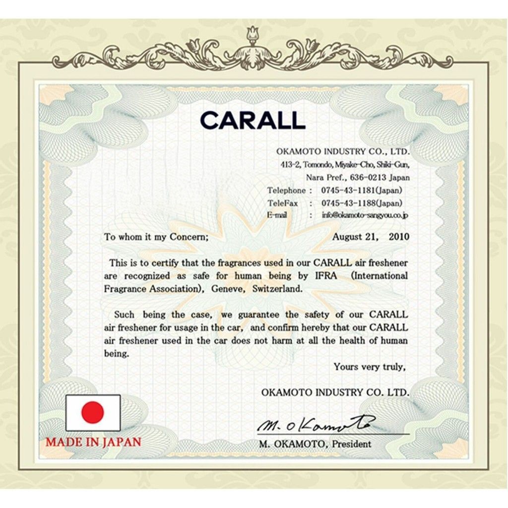 Nước Hoa Ô Tô/ Tinh Dầu Mùi Chanh Mát Cao Cấp - My Tone Grace 110ml CARALL Made In Japan