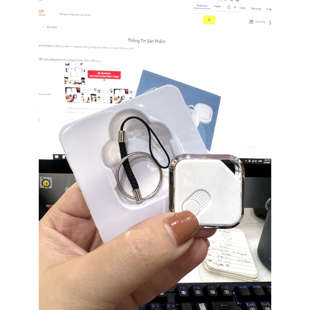 Thiết bị định vị GPS TAGUKIOO hoạt động với Áp Pồ Find My