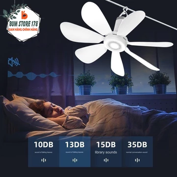 Quạt Trần Mini 5 Cánh Và 6 Cánh Dạng Treo Không Cần Khoan, Quạt Trần Cánh Nhựa Dẻo Chống Ồn Nhỏ Gọn