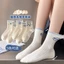 Tất Cổ Cao Nữ Vải Cotton Thoáng Khí Viền Xanh Nhiều Hoạ Tiết V10