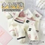 Tất Cổ Cao Nữ Vải Cotton Thoáng Khí Viền Xanh Nhiều Hoạ Tiết V10