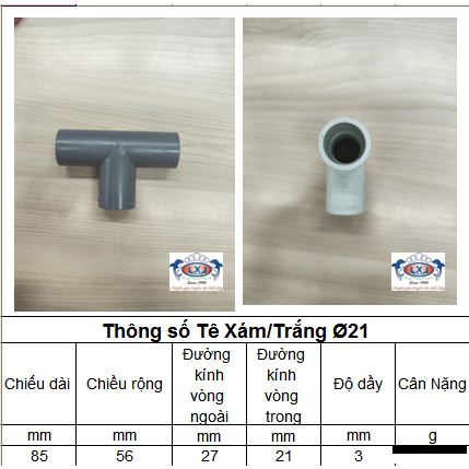 Tê uPVC 21 (10 Cái) | Shopee Việt Nam