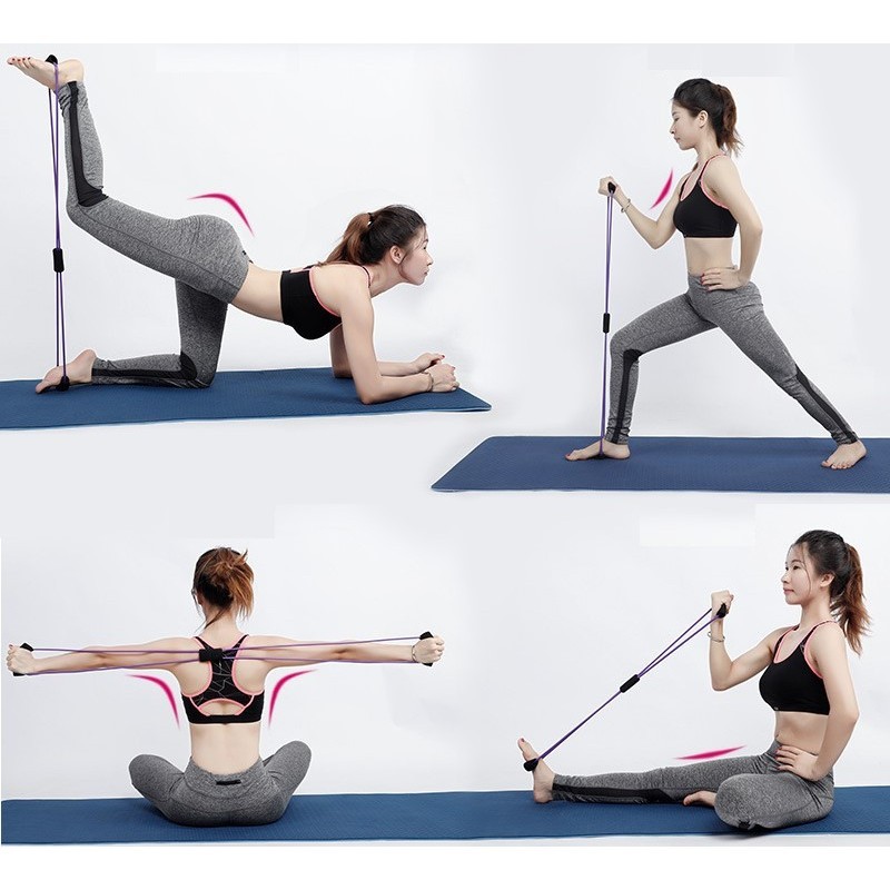 Dây Kéo tập Yoga-Gym, tập tay đàn hồi hình số 8 đa năng