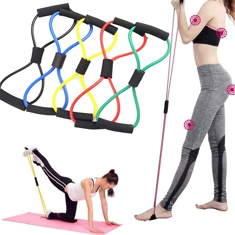 Dây Kéo tập Yoga-Gym, tập tay đàn hồi hình số 8 đa năng