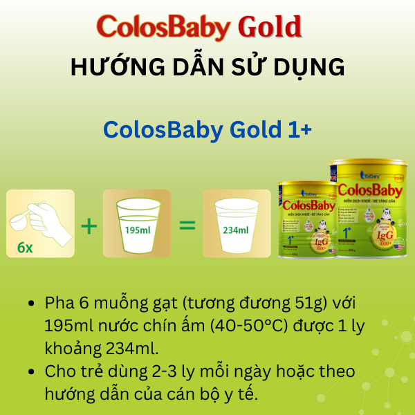 Ảnh Sữa non COLOSBABY GOLD 1+ 800g, sữa bột giúp bé tăng cân - VitaDairy 1