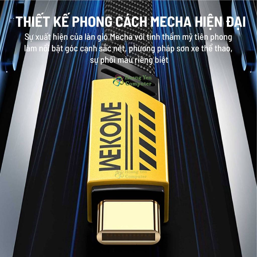 Cáp Sạc Nhanh Type C to Type C Wekome WDC-192 (100W, Dây Dù 1M) - BH 6 Tháng