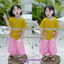 Bộ quần áo gấm cao cấp hình chuồn chuồn cho bé gái từ 7-35kg - mặc các ngày lễ tết