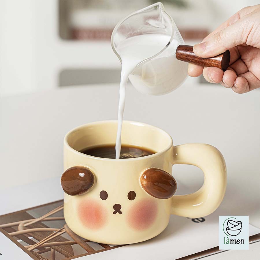 [Bảo Hành Bể Vỡ] Cốc Sứ Có Quai In Hình Heo 3D, Quà Tặng Sinh Nhật, Decor Siêu Xinh CSU009