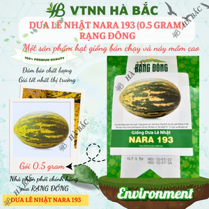 Hạt Giống Dưa Lê Nhật Nara RADO 193 (Gói 0,5g~25 Hạt) Rạng Đông Cơm Dày, Ngọt, Trồng Quanh Năm