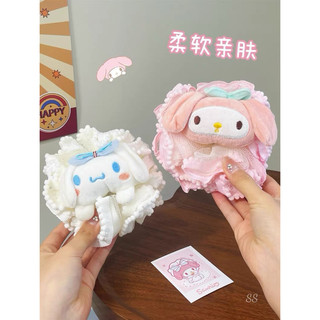 T&T0218 Bông tắm tạo bọt vải lưới hình thú nhồi bông KUROMI, tẩy tế bào chết