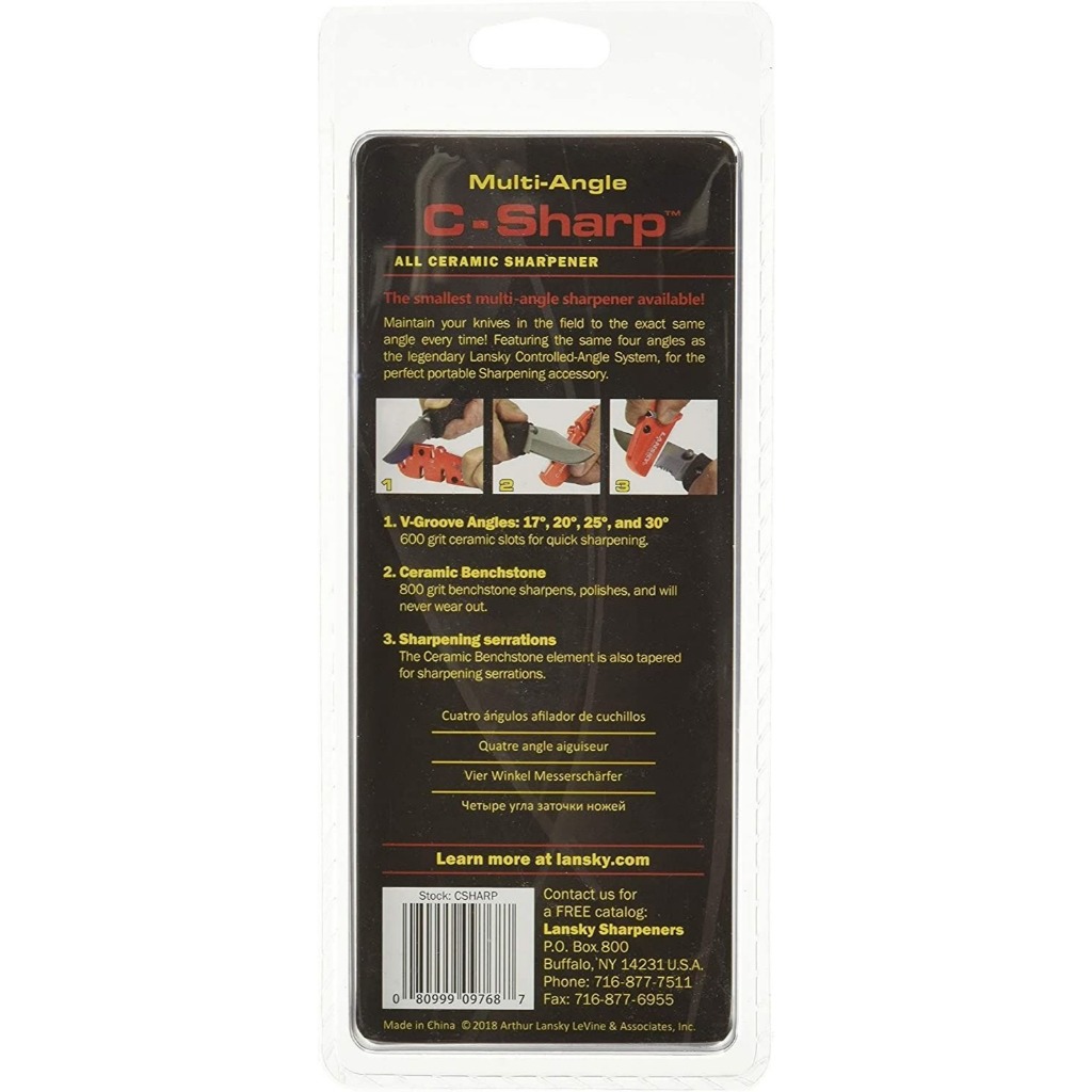 Mài dao Lansky C-SHARP Ceramic Pull Through Quad Angle (Màu cam)