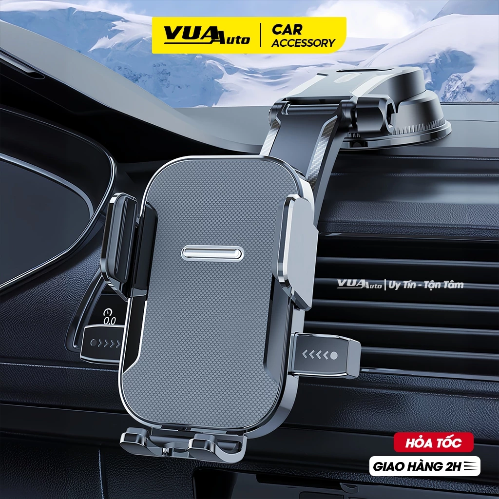 Giá đỡ điện thoại trên ô tô dán taplo A29 VuaAuto dạng thác nước không che tầm nhìn xoay 360 độ