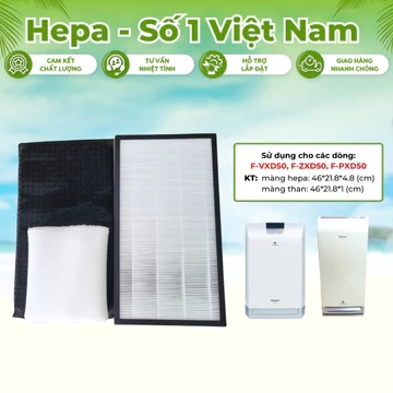 Màng lọc không khí Panasonic F-VXD50, F-ZXD50, F-PXD50 chất liệu giấy lọc nung chảy, vải