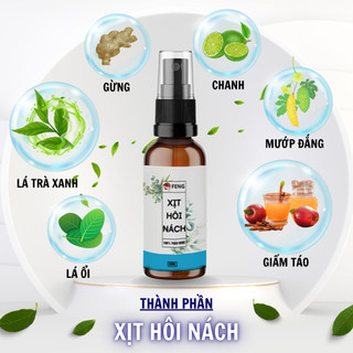 Xịt nách thảo dược Fengcha cho người hôi nách do gen, do nội tiết thay đổi chai xịt 50ml