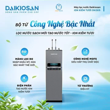 Máy lọc nước ion kiềm tươi Daikiosan nóng nguội lạnh DN369, Máy lọc nước ion kiềm DN269, DN169 mới