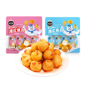 combo 3 goi chả cá viên hơi cay hàng tẩm vị ăn liền 1 cái 18gr