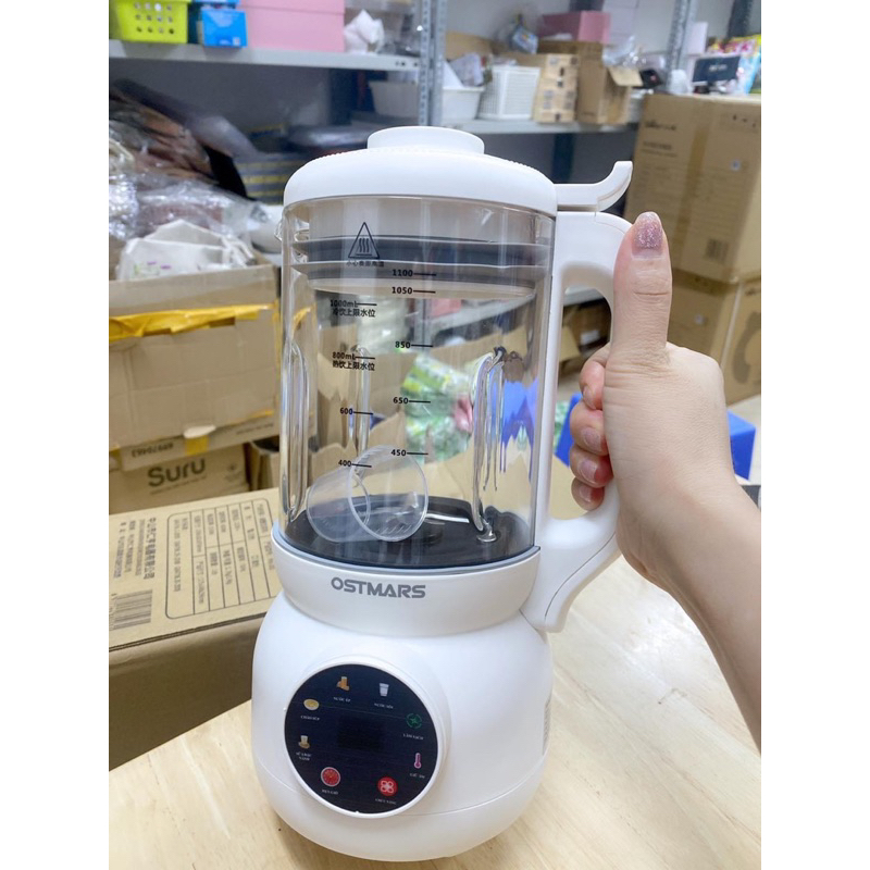 Máy Làm Sữa Hạt OSTMARS - Xay Sinh Tố Model PBJ-003 Cối Thuỷ Tinh Bản Tiếng Việt Dung Tích 1L