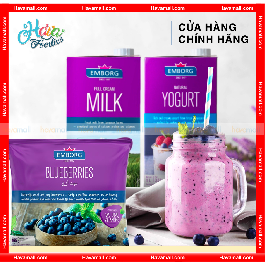 Việt Quất Đông Lạnh Nguyên Trái – Blueberries Emborg Frozen IQF 450g ...