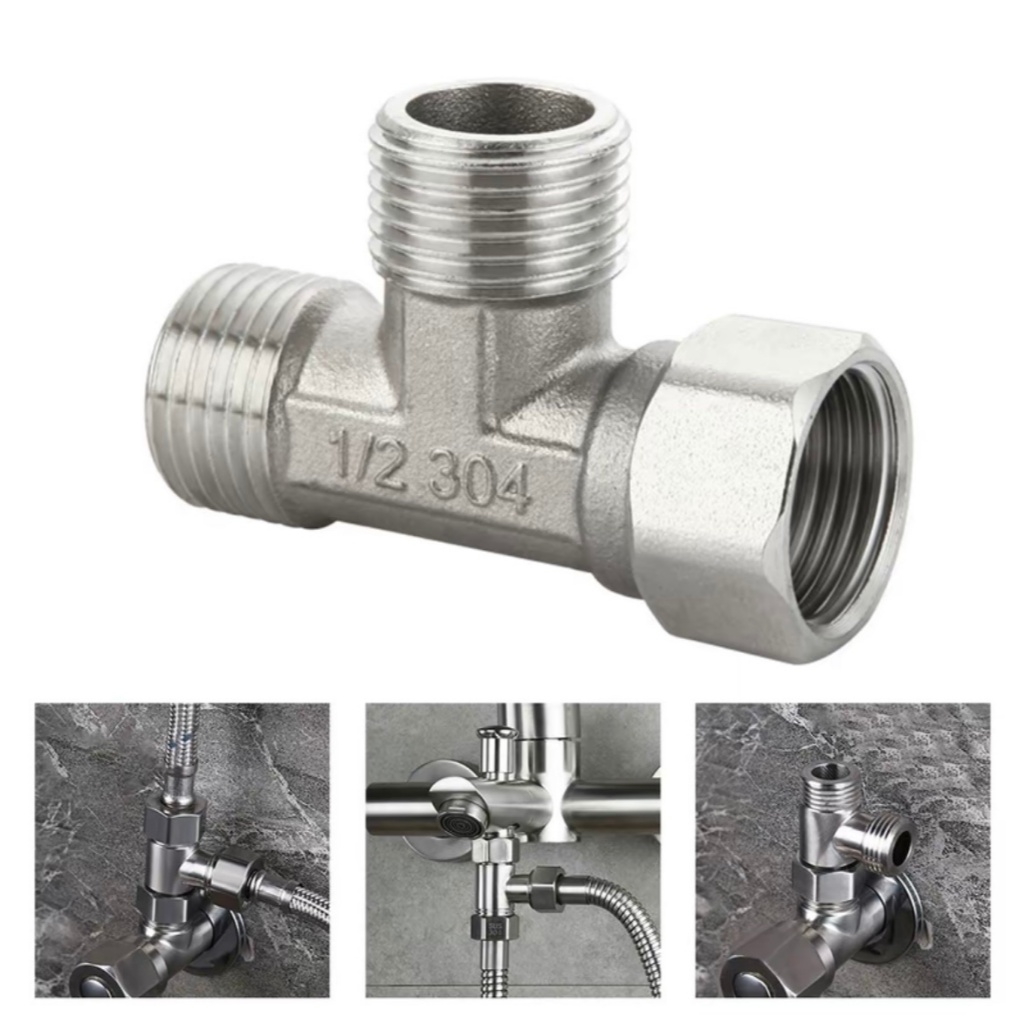 CHUẨN INOX 304 Van tê cầu, tê chia nước 1 đầu ren trong 1 đầu ren ngoài ...