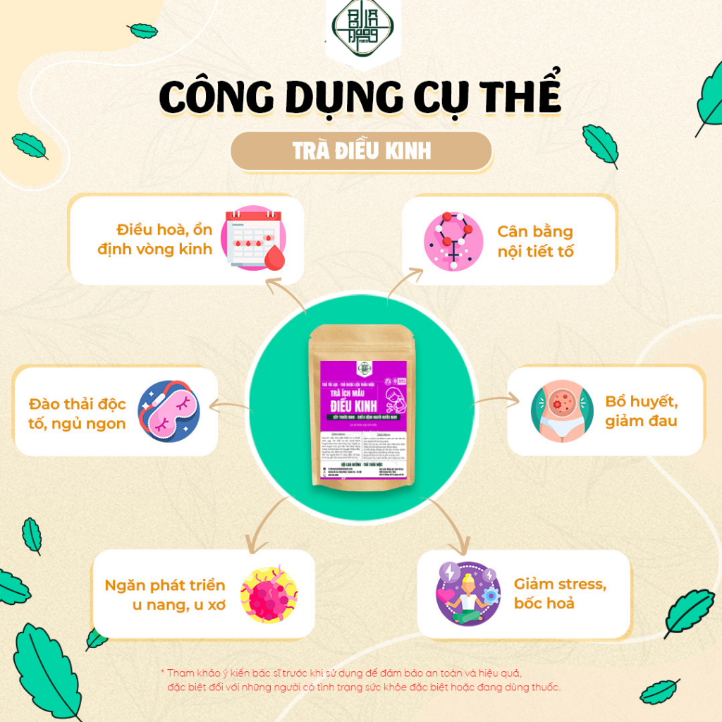Trà Điều Kinh -Bội Lan Đường- Điều Hòa Kinh Nguyệt, Tăng Thụ Thai Hiệu Quả, Kích Rụng Trứng, Sạch, Ấm Tử Cung 50 lọc