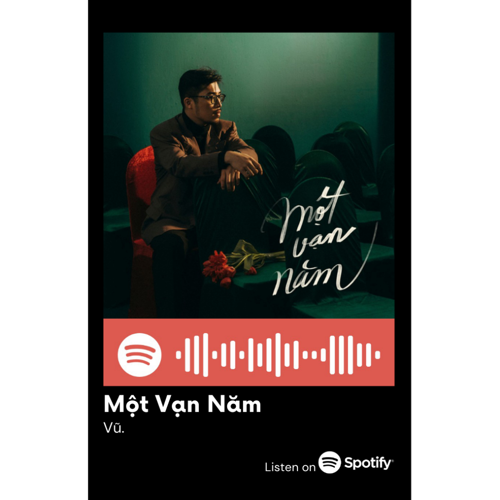 [Vui lòng đặt từ 2c]Thẻ Spotify ca sĩ Vũ (có thể quét được mã)