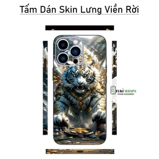 Tấm dán Skin Mặt Sau Mẫu Hổ MS04 FULL VIỀN 15promax , 14promax , 13promax , 12promax , 11promax  - FukiShop