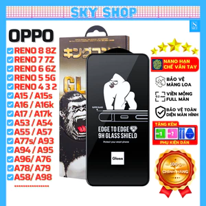 Kính cường lực Oppo Reno 13F 12F 8 8t 8z 7 7z 6 6z 5 4 3 2f A95 A96 A94 A57 A76 A17K A16 F11 Pro A54 A55 A77s A98 A78