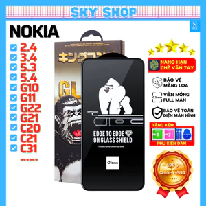 Kính cường Lực Nokia G22 C21 Plus C31 G10 G11 Plus G21 C20 3.4 2.4 3.2 5.3 5.4 7.2 - Phủ nano siêu mượt