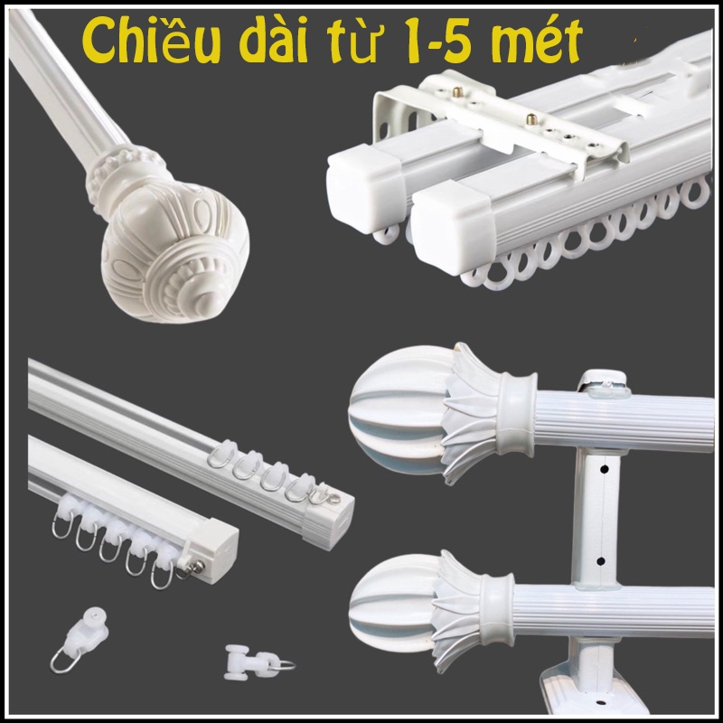 Thanh treo rèm cửa đầy đủ phụ kiện, khung treo rèm chịu lực | Shopee ...