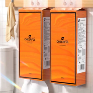 Giấy rút treo tường CHEERFUL 4 lớp 1 thùng 4 gói tặng kèm móc dán tường