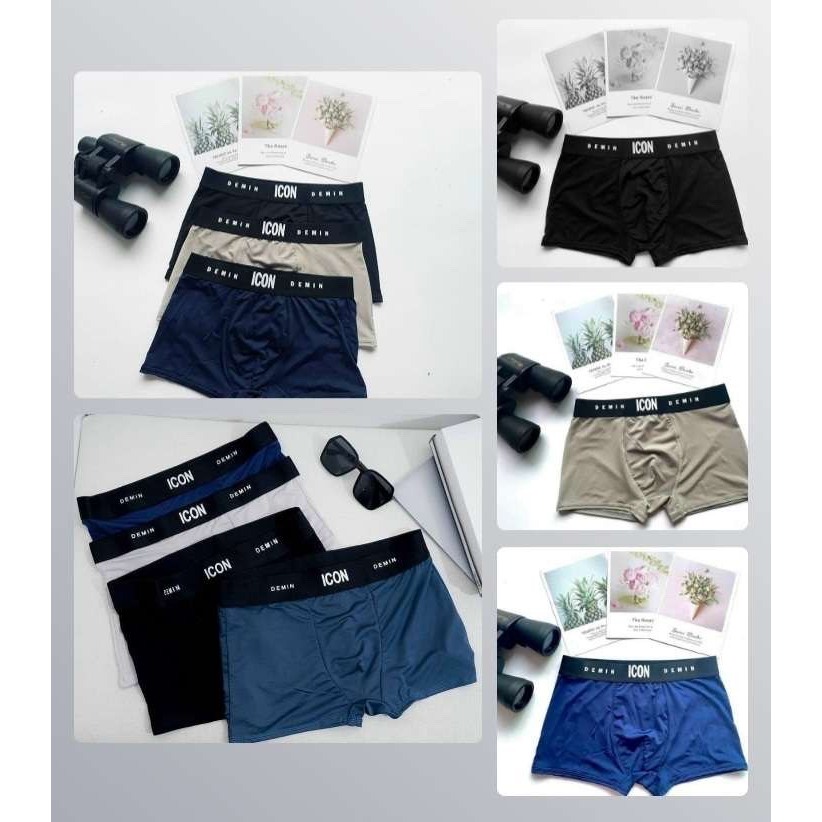 COMBO 5 QUẦN SỊP NAM  ICON BOXẺRCOTTON CO GIẢN 4 CHIỀU MỀM MỊN MẶT MÁT KIỂU MẪU THỜI TRANG CỰC KÌ NAM TINh