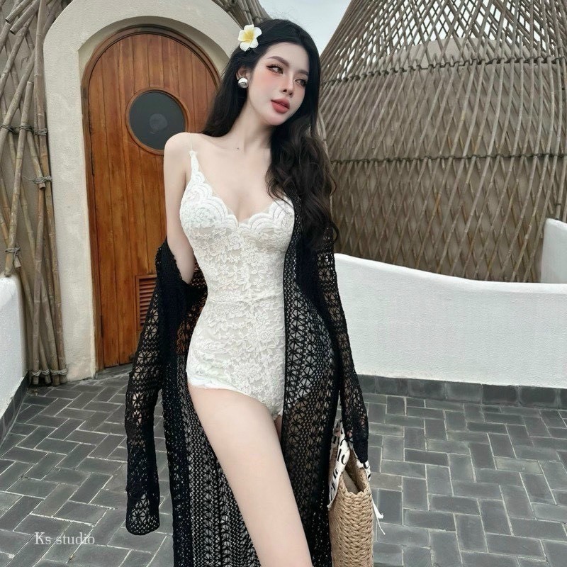 [ BKN 927 ] Bikini đồ bơi đi biển jum ren phối choàng hàng chuẩn ảnh sanh xịn mịn [ JUM REN ] HAN.T SHOP