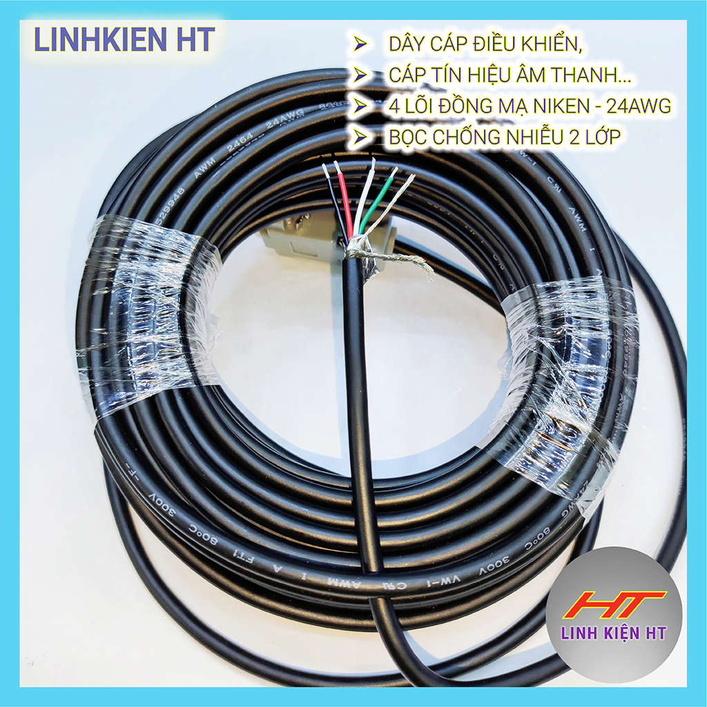 Dây tín hiệu, cáp điều khiển 4 lõi 24awg UL2464 dây tín hiệu âm thanh ...