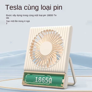 Quạt Để Bàn Tích Điện JISULIFE FA26 ABS Xoay 180 Độ, Pin 4500mAh Sử Dụng Lên Đến 15 Giờ Chính Hãng
