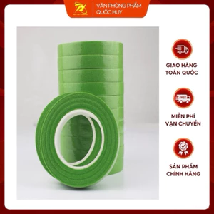 BĂNG DÍNH QUẤN CÀNH XANH LÁ NON, LỐC 12 CUỘN - VPP QUỐC HUY.