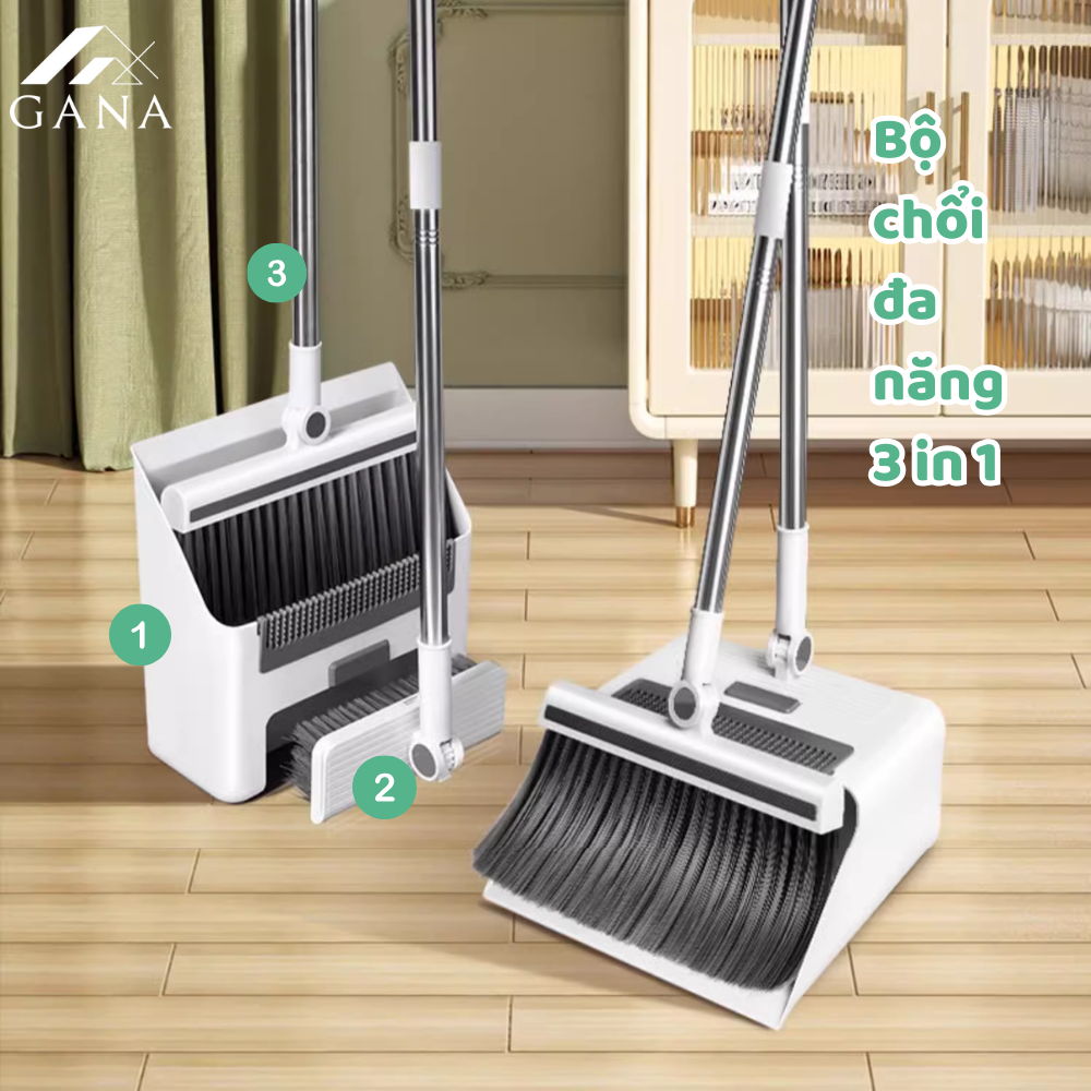 Bộ chổi quét nhà kèm hót rác 3 trong 1 đa năng, 1 chổi quét 1 hót rác 1 ...