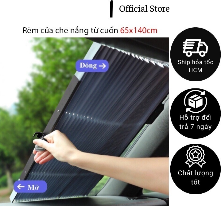 Rèm Che Nắng Cho Xe Hơi 65cm. Rèm Che Nắng Kính Lái Xe Hơi Ô Tô 65cm Tự ...