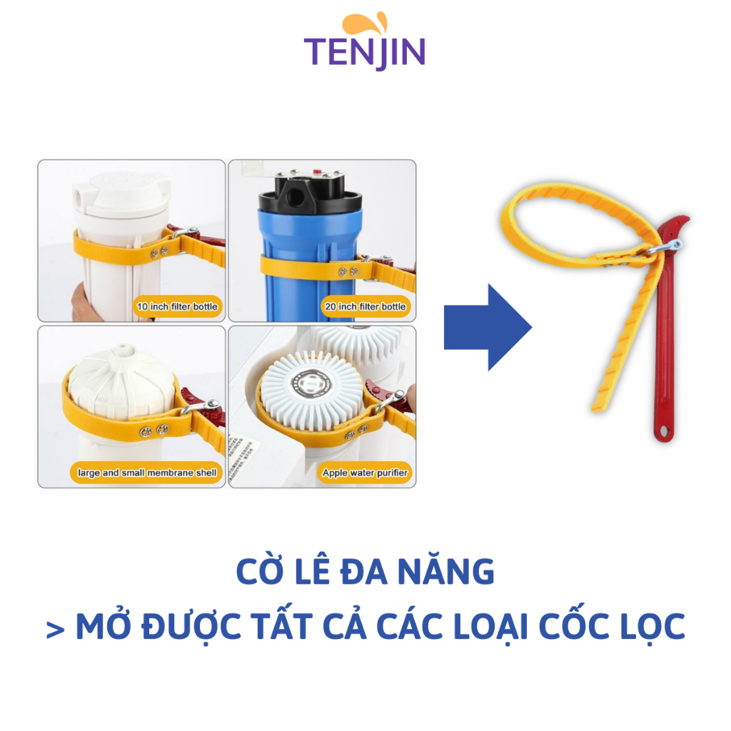 Tay Gông Vặn Tháo Cốc Lọc 123 10inch, 20inch,Cho Máy Lọc Nước Giao Màu Ngẫu Nhiên